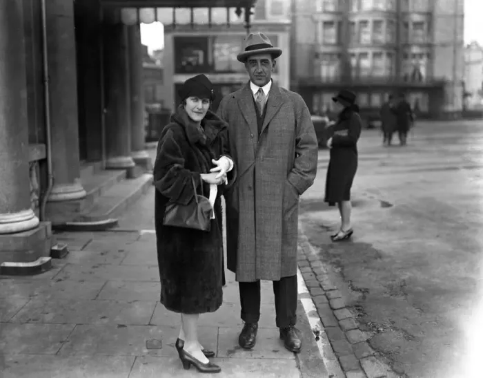 Framed Print : Pictured at Brighton, Sussex - Prince and Princess Colonna. 1927 Framed Print : Pictured at Brighton, Sussex - Prince and Princess Colonna. 1927