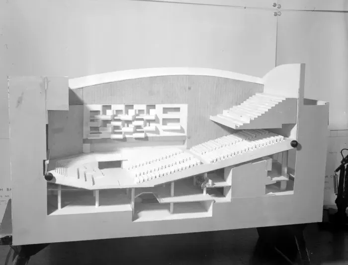 Framed Print : Plane for the new concert hall to be erected on the South Bank of the Thames for Framed Print : Plane for the new concert hall to be erected on the South Bank of the Thames for