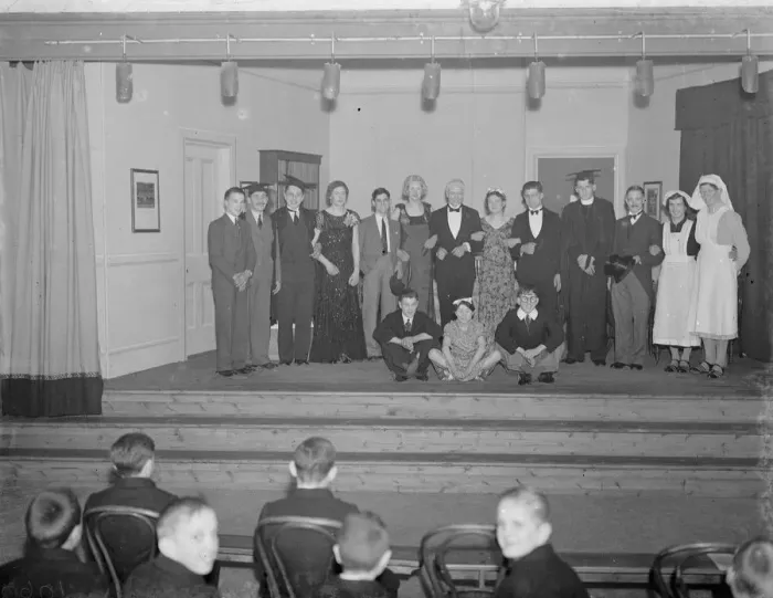 Framed Print : The play House Master performed by the seniors of the Little Boys Home in Farningham Framed Print : The play House Master performed by the seniors of the Little Boys Home in Farningham