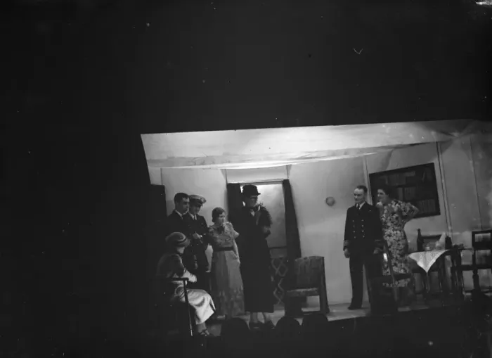 Framed Print : The play The Middle Watch is performed at the Hartley Country Club Framed Print : The play The Middle Watch is performed at the Hartley Country Club