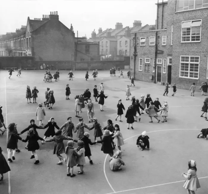 Framed Print : Playtime at Jessop Primary School Herne Hill London 12th January 1961