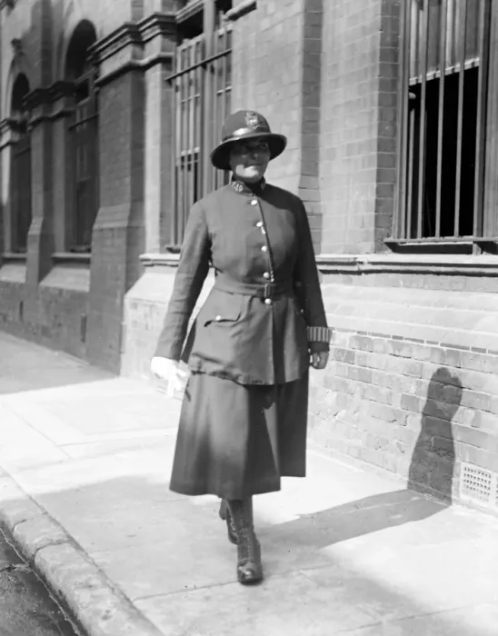 Framed Print : Policewoman patrolling (old dress) 1931 Framed Print : Policewoman patrolling (old dress) 1931