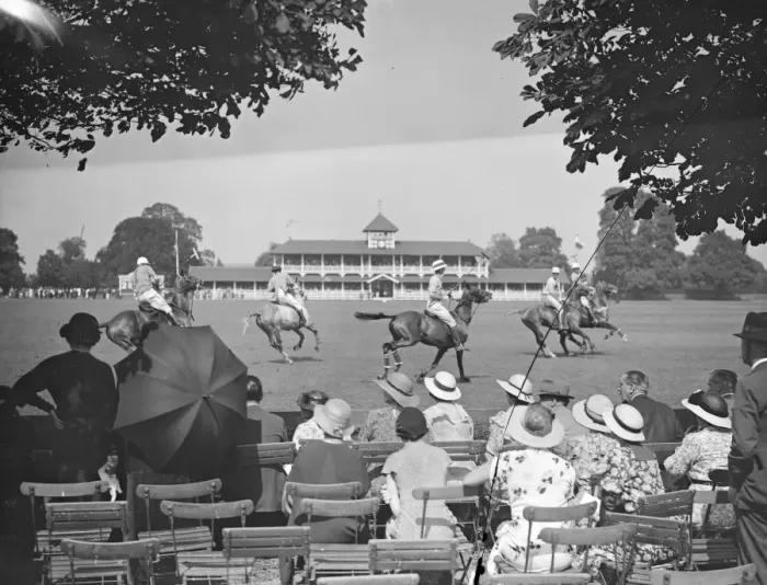 Framed Print : Polo at the Ranelagh Club, West London. The match between Aurora, a team from the USA Framed Print : Polo at the Ranelagh Club, West London. The match between Aurora, a team from the USA