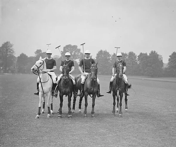 Polo at Ranelagh - the Royal Horse Artillery team versus the 16  /  5 Lancers. The