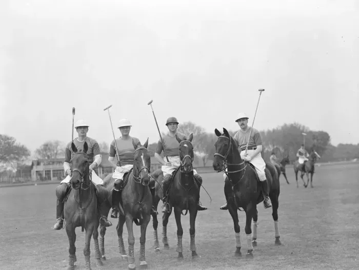 Framed Print : Polo at the Roehampton Club - Jaguars, Left to right Hon Keith Rous,s Sandford Framed Print : Polo at the Roehampton Club - Jaguars, Left to right Hon Keith Rous,s Sandford