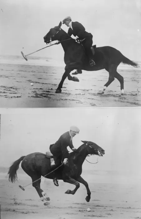 Framed Print : Polo on the sands. How an American minister keeps fit Mr R M Tobin the AMerican Framed Print : Polo on the sands. How an American minister keeps fit Mr R M Tobin the AMerican