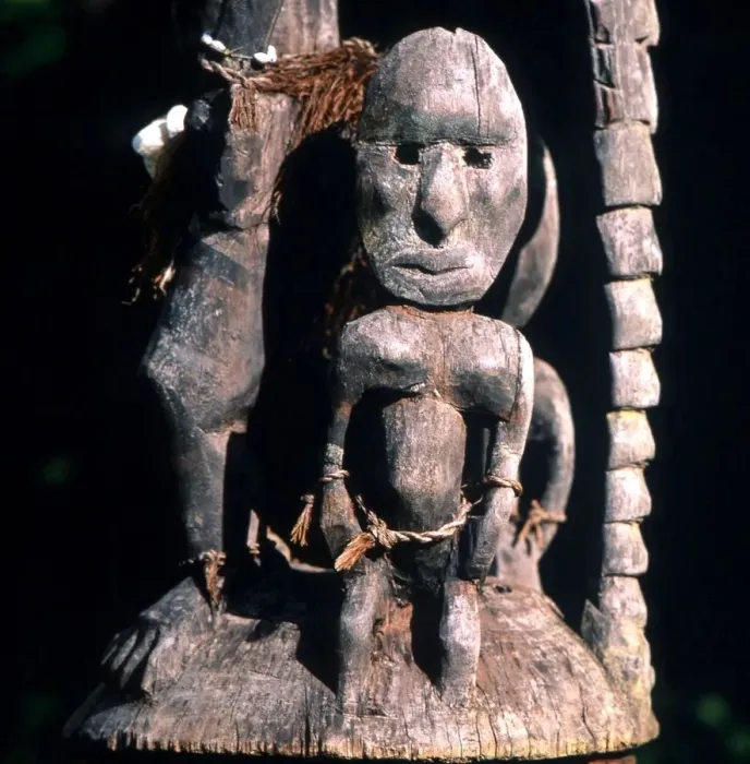 Framed Print : POLYNESIAN MYTHOLOGY Detail of Polynesian statue in private collection on the island Framed Print : POLYNESIAN MYTHOLOGY Detail of Polynesian statue in private collection on the island