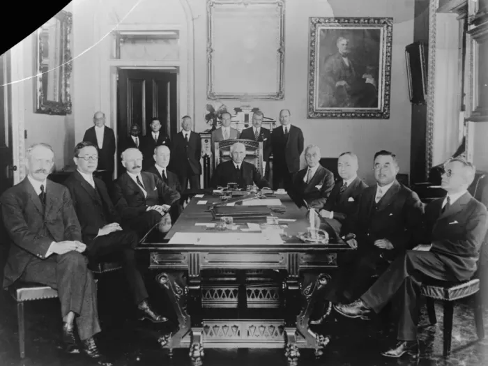 Framed Print : Nine power treaty signed in state department at Washington Representatives of Framed Print : Nine power treaty signed in state department at Washington Representatives of
