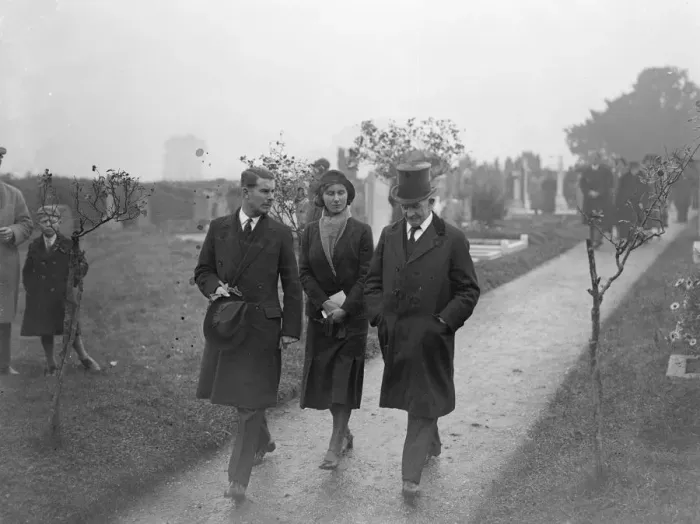Framed Print : Prime Minister and his family attend funeral of his aunt at Ardingly