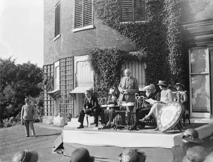 Framed Print : Primrose fete in Chislehurst, Kent. 1935 Framed Print : Primrose fete in Chislehurst, Kent. 1935