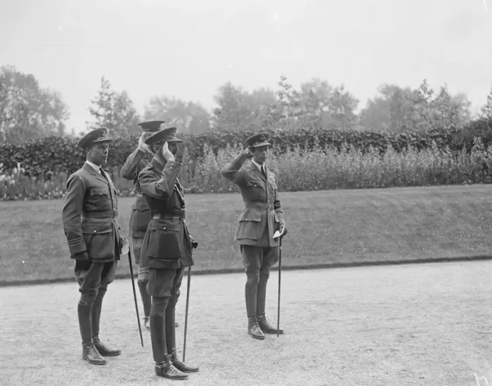 Framed Print : Prince Albert inspects NSPCC officials