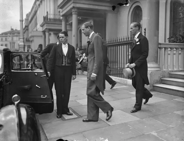 Framed Print : Prince George, Duke of Kent leaving his home in Belgrave Square to be the best man Framed Print : Prince George, Duke of Kent leaving his home in Belgrave Square to be the best man