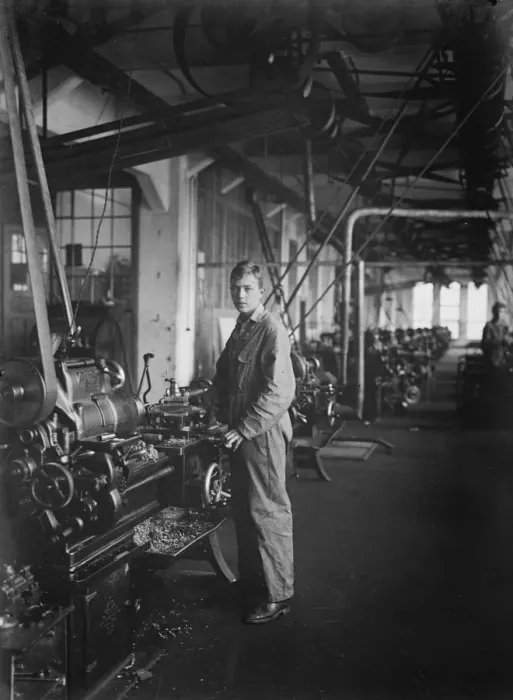 Framed Print : A Prince as a motor mechanic - a democratic education of younger members of Sweden