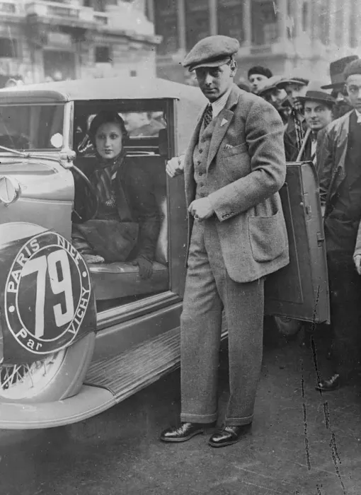 Framed Print : Prince Nicholas of Romania and bride compete in Paris to Nice motor race Framed Print : Prince Nicholas of Romania and bride compete in Paris to Nice motor race