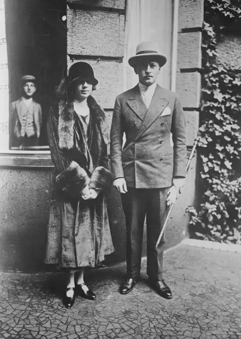 Framed Print : Prince Phillip of Hesse and his bride Princess Mafalda of Italy in Berlin 15 October
