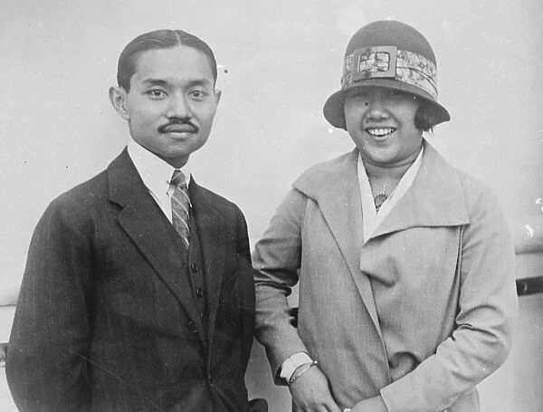 Prince Pragatipok, brother of the King of Siam and Princess Pragatipok 2 October 1924