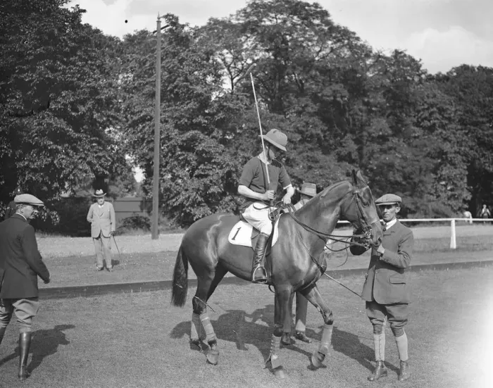 Framed Print : The Prince of Wales playing for the Old Oxonians versus Old Cantabs at Hurlingham
