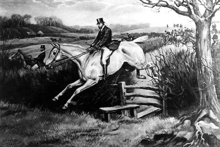Framed Print : The Prince went at the top of the hunt King Edward VII, riding to hounds, 1897 Framed Print : The Prince went at the top of the hunt King Edward VII, riding to hounds, 1897