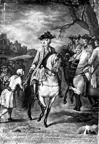 Prince William, Duke of Cumberland accepting the surrender of the Jacobite rebels at Carlisle
