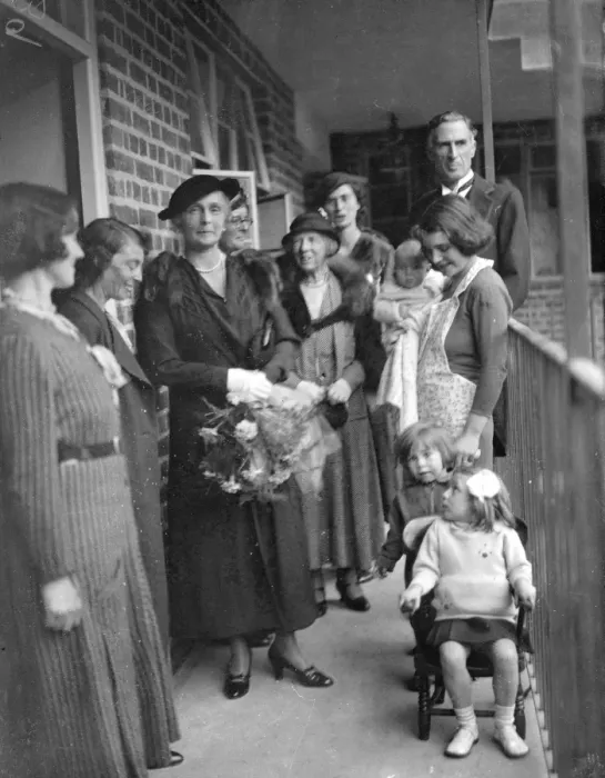 Framed Print : Princess Alice opens new Kensington flats. 11 October 1934 Framed Print : Princess Alice opens new Kensington flats. 11 October 1934