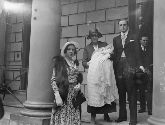 Framed Print : Princess Ingrid godmother to son of Mrs Drugo Montagu at Lambeth Chapel christening Framed Print : Princess Ingrid godmother to son of Mrs Drugo Montagu at Lambeth Chapel christening
