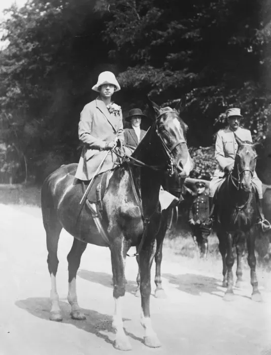 Framed Print : Princess Marie Jose of Belgium, out for a ride 30 July 1927 Framed Print : Princess Marie Jose of Belgium, out for a ride 30 July 1927