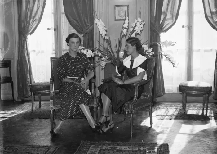 Framed Print : Princess Marina and companion 14 September 1934 Framed Print : Princess Marina and companion 14 September 1934
