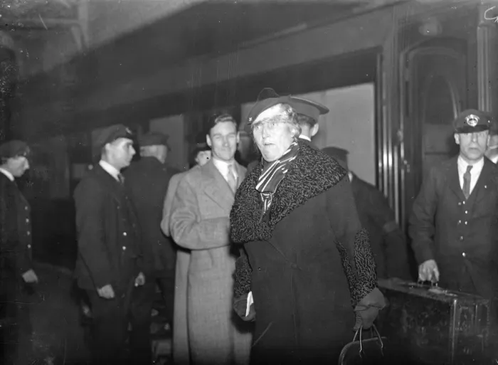 Framed Print : Princess de Polignac arrives for the royal wedding. 25 November 1934 Framed Print : Princess de Polignac arrives for the royal wedding. 25 November 1934