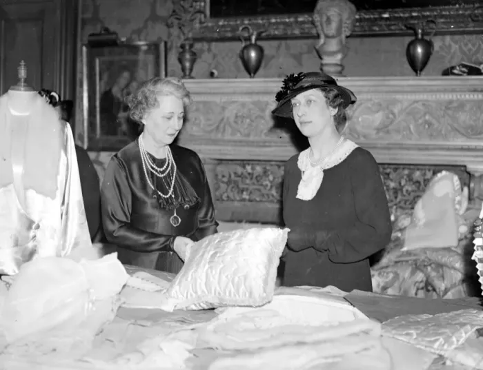 Framed Print : The princess royal with Mrs. Glasgow, when H. R. H. acted as the stallholder at an exhibition Framed Print : The princess royal with Mrs. Glasgow, when H. R. H. acted as the stallholder at an exhibition