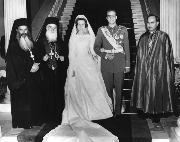 Framed Print : Princess Sophia of Greece marries Don Juan Carlos, Pretender to the Spanish throne Framed Print : Princess Sophia of Greece marries Don Juan Carlos, Pretender to the Spanish throne