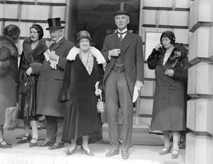 Framed Print : Private view day at Royal Academy. Sir John and Lady Simon. 1931 Simon, John Allsebrook