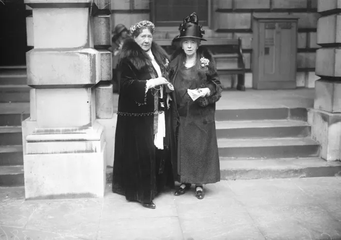 Framed Print : Private view day at the Royal Academy. Mrs Kendal and Mrs Boyd Carpenter. 30 Framed Print : Private view day at the Royal Academy. Mrs Kendal and Mrs Boyd Carpenter. 30