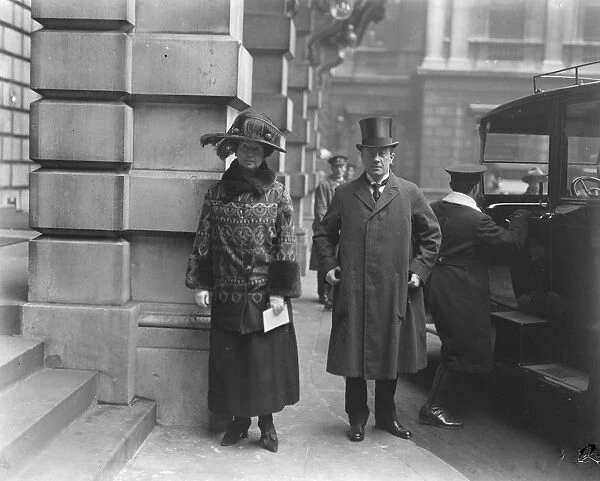 Private view day at the Royal Academy. Mr and Mrs Stanley Baldwin. 2 May 1924