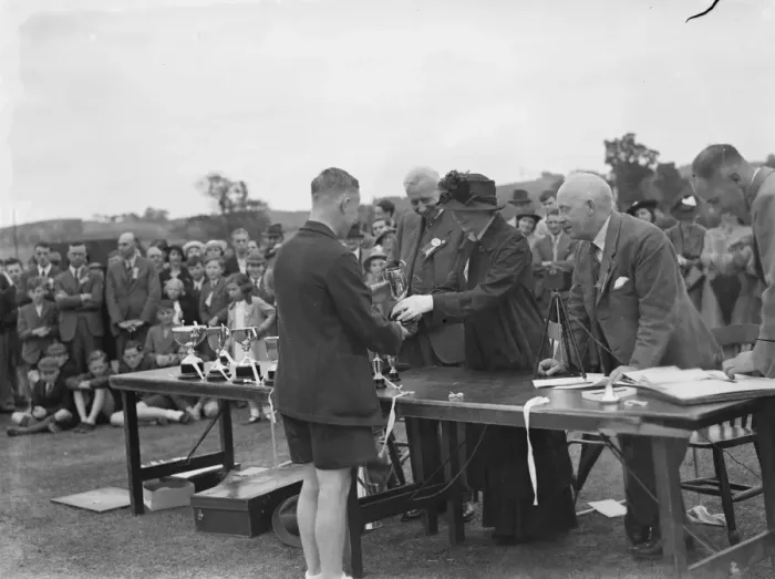 Framed Print : Prize giving at Sidcup County School in Kent. 1939