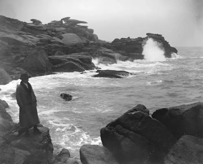 Framed Print : Pulpit Rock, Peninnis Head, St Marys, Isles of Scilly. Early 20th century Framed Print : Pulpit Rock, Peninnis Head, St Marys, Isles of Scilly. Early 20th century