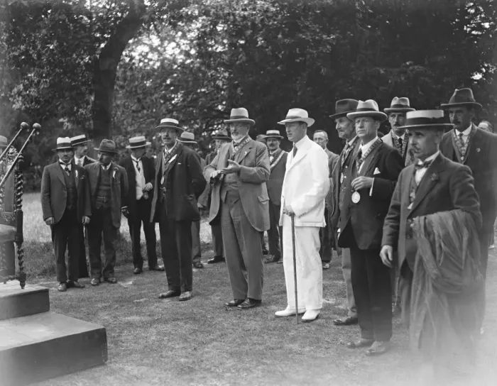 Framed Print : Quaint Druids ceremony at Blenheim Park The Duke of Marlborough talking to some Framed Print : Quaint Druids ceremony at Blenheim Park The Duke of Marlborough talking to some