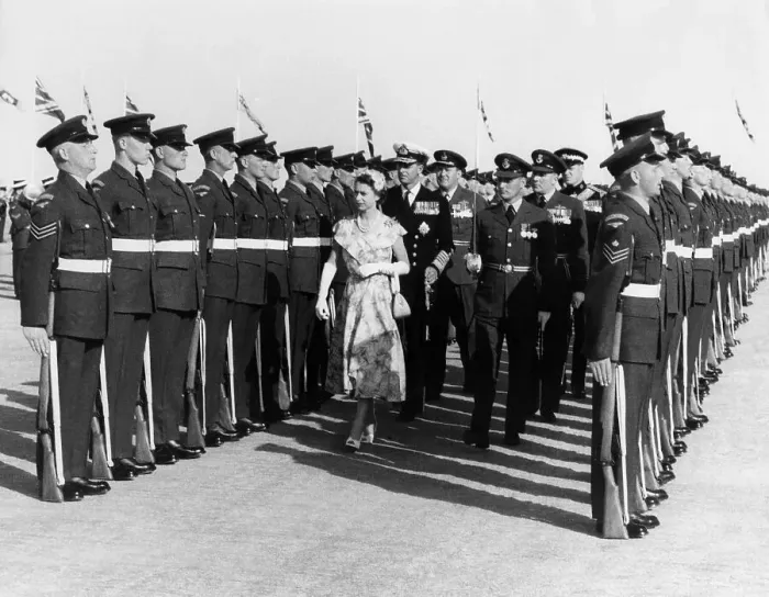 Framed Print : Queen Elizabeth II and Duke of Edinburgh inspects guards in Tobruk May 1954 Framed Print : Queen Elizabeth II and Duke of Edinburgh inspects guards in Tobruk May 1954