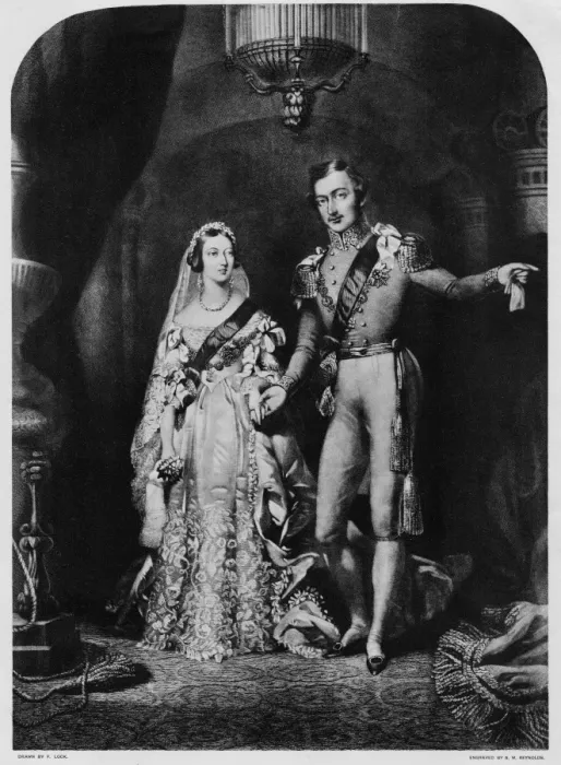 Framed Print : The Queen and Prince Albert on their return from the sacred ceremony, on the 10th Framed Print : The Queen and Prince Albert on their return from the sacred ceremony, on the 10th