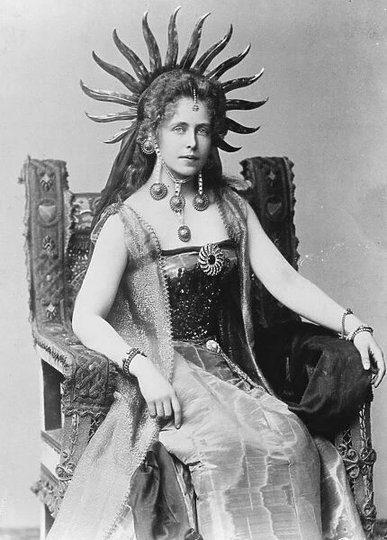 The Queen of Romanian in amateur theatricals. The Queen of Romania as the queen