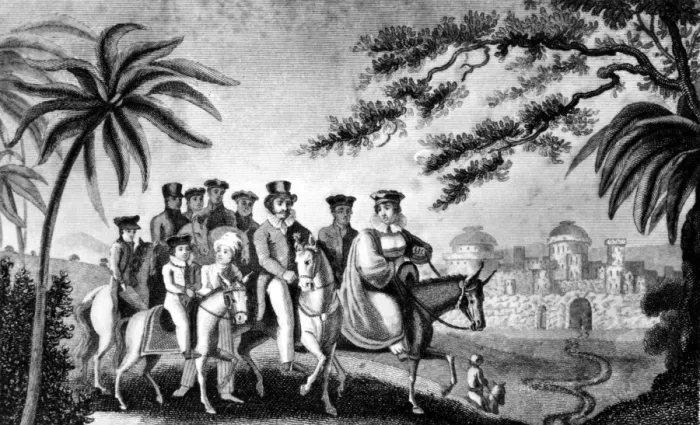 Framed Print : The Queens entrance into Jerusalem from The Royal Exile 1820, published by Jones & Co Framed Print : The Queens entrance into Jerusalem from The Royal Exile 1820, published by Jones & Co