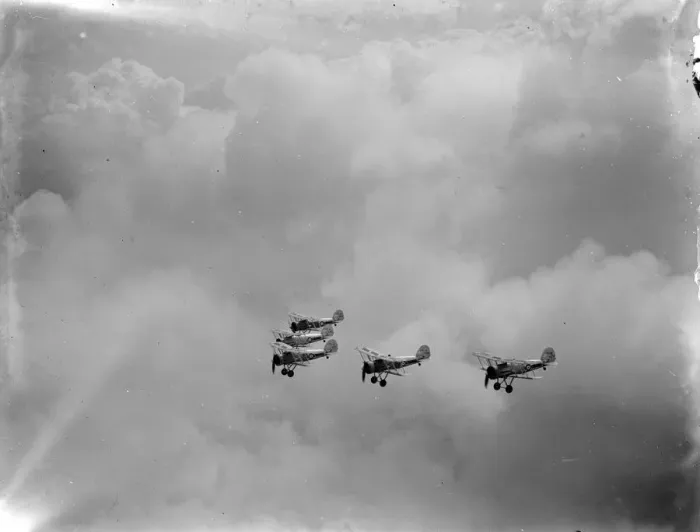 Framed Print : RAF Empire air day rehearsal, Biggin Hill, Kent. Pilots of 32 and 79 squadron