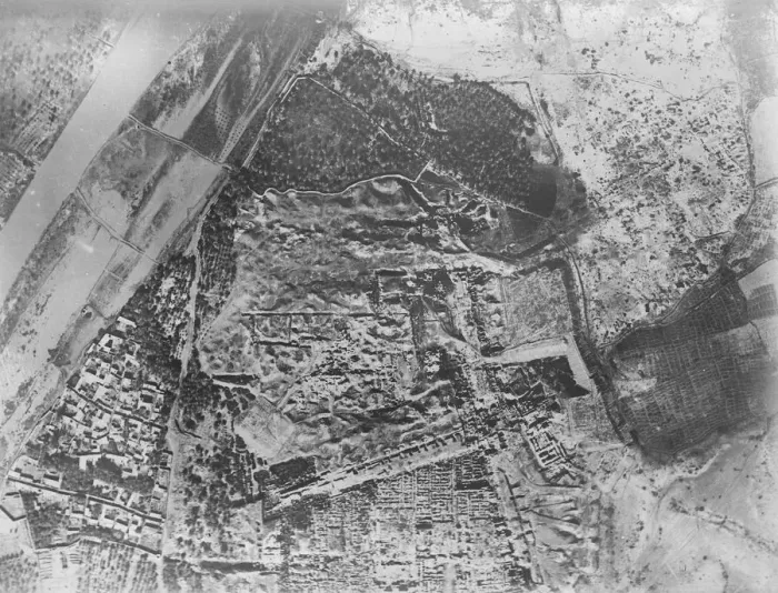 Framed Print : The RAF take over the policing of Iraq. An aerial view of Ancient Babylon. It Framed Print : The RAF take over the policing of Iraq. An aerial view of Ancient Babylon. It