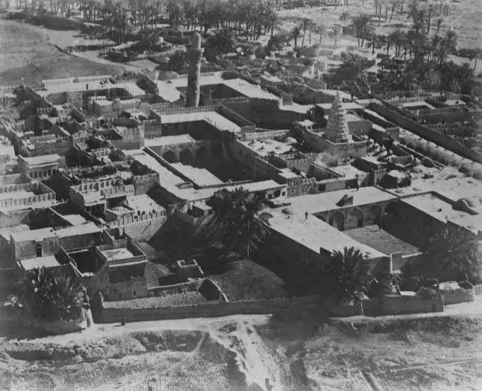 Framed Print : The RAF take over the policing of Iraq. An aerial view of Kifl on the Euphrates Framed Print : The RAF take over the policing of Iraq. An aerial view of Kifl on the Euphrates
