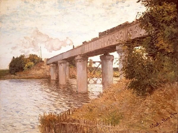 The Railway Bridge at Argenteuil, c. 1873-4 (oil on canvas) Artist Monet, Claude