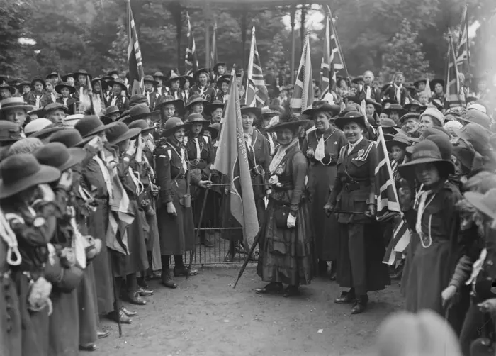 Framed Print : Rally of London Girl Guides in Battersea Park. Lord Meath, Miss Agnes Baden Powell Framed Print : Rally of London Girl Guides in Battersea Park. Lord Meath, Miss Agnes Baden Powell