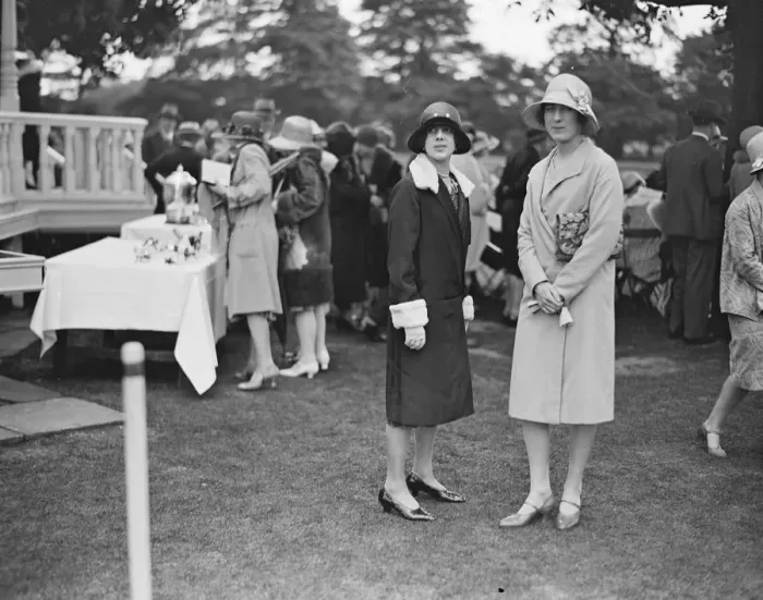 Framed Print : Ranelagh - Lords versus Commons. The ladies Maud and Mary Carnegie. 23 June 1928 Framed Print : Ranelagh - Lords versus Commons. The ladies Maud and Mary Carnegie. 23 June 1928