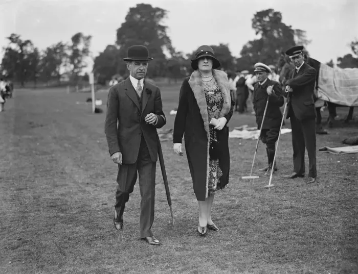 Framed Print : Ranelagh - Lords versus Commons. Capt Guy Lucas and Mrs Lucas. 23 June 1928 Framed Print : Ranelagh - Lords versus Commons. Capt Guy Lucas and Mrs Lucas. 23 June 1928