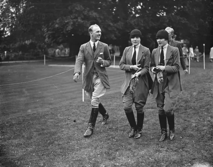 Framed Print : Ranelagh mounted sports. Mr Kleinwart and the Misses Schofield. 1926 Framed Print : Ranelagh mounted sports. Mr Kleinwart and the Misses Schofield. 1926