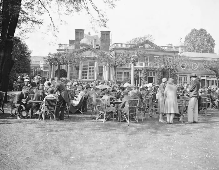 Framed Print : Ranelagh Polo club - Tea time on the lawns 25 May 1929 Framed Print : Ranelagh Polo club - Tea time on the lawns 25 May 1929