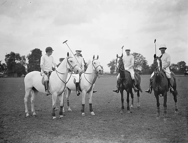 Ranelagh polo - Lords versus Commons. House of Lords team - Earl Beatty, Lord Digby
